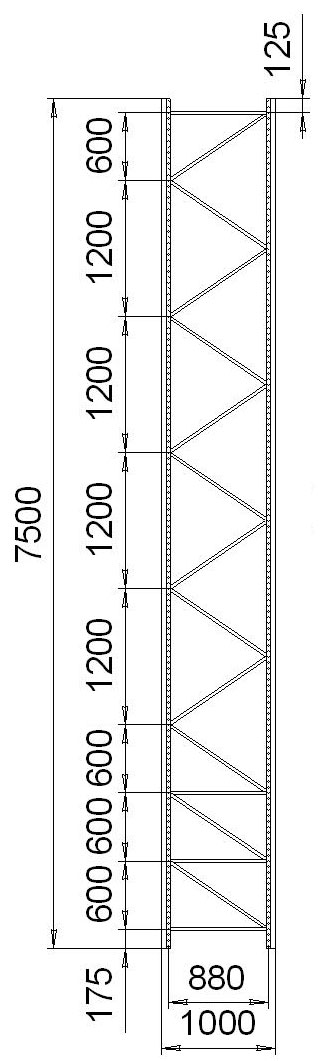 Рама П110 7500х1100