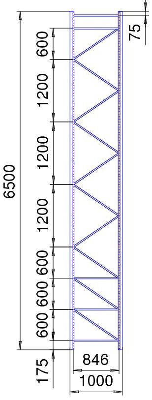 Рама П130 6500х1000