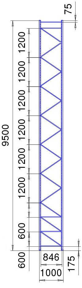 Рама П130 9500х1000