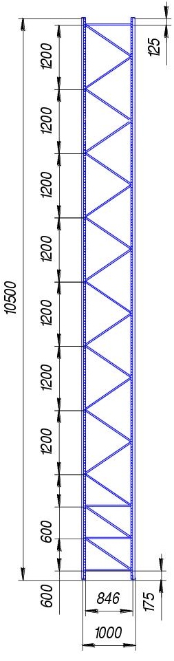 Рама П130 10500х1000